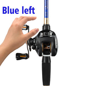 Sougayilang 1.8m 2.1m 2.4m Set Tongkat & Gulungan Pancing Batang Pengecoran Teleskopik Portabel Pancing Serat Karbon Gulungan Pancing Reel Pancing 18 + 1 BB Rasio Gir 7.2:1 3 Warna Reel Pancing Set