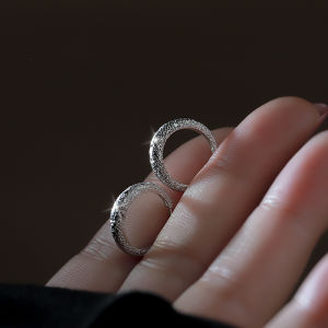 New Fashion Silver Color Circle Charm Hoop Earring For Women Girls