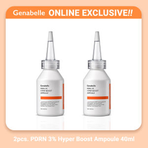 Genabelle Bundle: 2pcs. PDRN 3% Hyper Boost Ampoule 40ml | PDRN Ampoule Hydrating Face Serum Skin Repair Ampoule Firming Serum Elasticity Booster Glow Boost Serum Moisturizing Facial Serum Daily Face Ampoule Korean Skincare