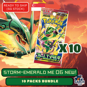 [Ready Stock] NEW Pokemon TCG Card ME6 Storm Emerald Japanese Booster Box and Loose Pack (Mega Rayquaza) Available [Authentic]