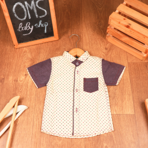 Exclusive! Kemeja Anak Bayi Lengan Pendek Berbahan Katun Berkualitas / Baju Atasan Anak / Kemeja Anak