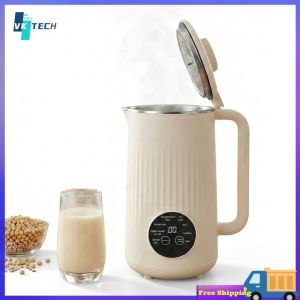 [ VKTECH ] 1200ml Soy Milk Maker with Digital Touch Panel for Quick Homemade Plant-Based Milk Easy to Use Kitchen Device