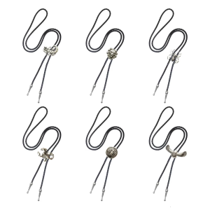 Người đàn ông của cao bồi kim loại bọ cạp móc treo động vật Bolo Tie tây có thể điều chỉnh dây da Cà Vạt cho trang phục chính thức hoặc mặc giản dị