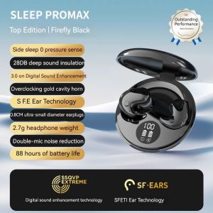Tidur Alat Dengar Bluetooth🔥Bluetooth 5.4 Alat Dengar Wayarles Kalis Air Paparan LED Halimunan Ultra Nipis Alat Dengar Bluetooth Dalam Telinga