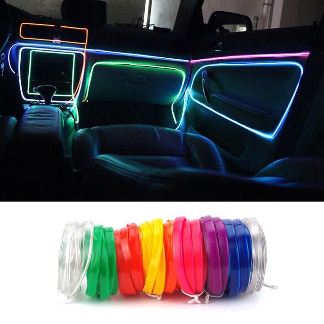 LED light clamping-edge Flexible Neon Car Decoration 1 meter long for ...