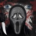 Topeng Seram Halloween Krystal Glitter Skull Scary Mask Pesta Cosplay Topeng Tengkorak Ghost. 
