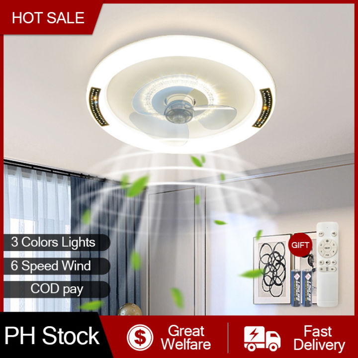 Ceiling Fan With Light Nordic Modern Chandelier Ceiling Fan With Remote ...