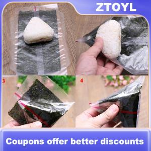【ZTOYL】 20Pcs Double Layers Triangle Rice Ball Packing Bag Seaweed Onigiri Sushi Bag Sushi Making Packaging Bag Tools Accessories