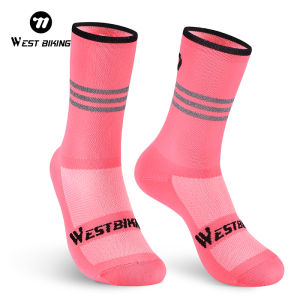 WEST BIKING Reflective Elite Socks Sport Basketball NBA Socks Breathble Running Cycling Hiking Socks For Men Women 1Pair