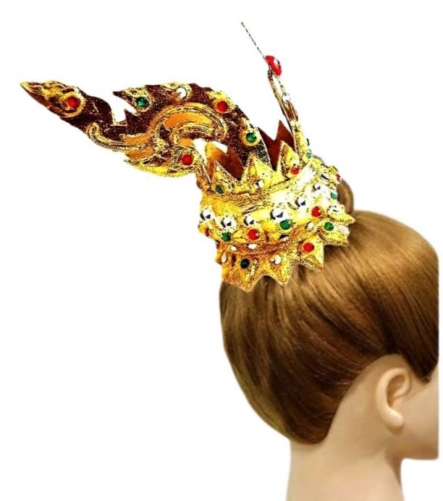 ชฎาทอง สำหรับสวมใส่ชุดไทยประจำชาติ เครื่องประดับศรีษะ | Lazada.co.th