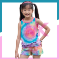 Tie-Dye Sando and Shorts Terno Sets, Ideal for Girls Aged 1-8 Years, Perfectly Designed for Kids. 