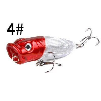 1Pcs 7cm 11.8g Fishing Accessories Gear Spinner Plastic Bait Lure For Fishing Buzz Bait Lure Whopper Plopper Popper Fishing Lure Bait SwimBait Lure with 2 Treble Hooks