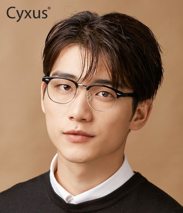 Half Rim Men's Spex Frame Browline Half Rim Glasses EO-502