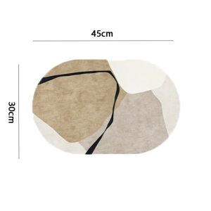 LINSBAYWU Waterproof Oval PVC Leather Table Mats Heat Insulation High Temperature Resistance Placemat Household Simple Style Coasters Cooking Table
