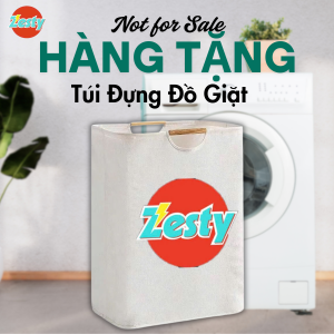 Túi Đựng Đồ Giặt Có Thể Gấp Gọn - Hàng Tặng Kèm Viên Giặt Tiện Lợi Zesty