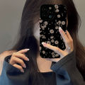 Retro Daisy Texture Case For iPhone 16/15/14/13/12/11 Pro 12 13 mini 6 6S 7 8 Plus X XR XS max Soft Shockproof Back Casing Fashion Creative Phone With Full Lens Protection Cover Shell. 