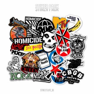 STICKER PACK ESTETIK / STIKER BAND / STIKER MUSIK / STIKER BAND LOGO / STIKER GRAFTAC