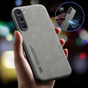 For Samsung Galaxy S23 Ultra 5G Case Magnetic Car Holder Leather Phone Case For Samsung S23 + Plus S 23 Ultra Soft Back Cover