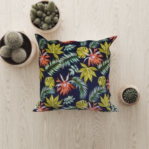 Sarung bantal kursi/Sarung Bantal Sofa Resleting Motif Bunga Elegan/Mewah/Aesthetic LP