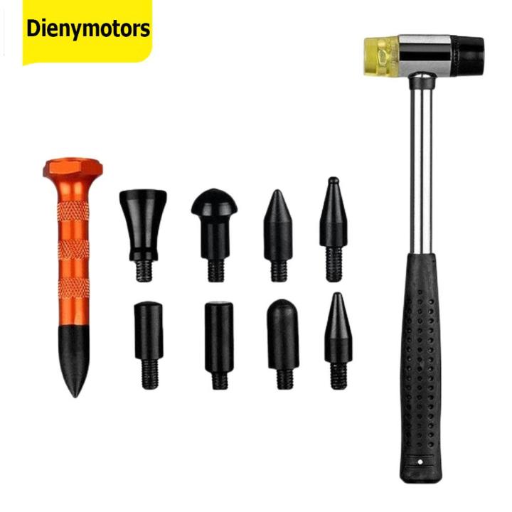 Auto Body Dent Repair Tool 8 Parts Head Car Bumping Level Hammer Rubber