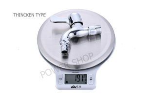 New 2 pcs Wall Mounted Zinc Silver Water Wall Small Taps Decorative Garden Faucet Long Washing Machine Water Tap Basin Bibcock