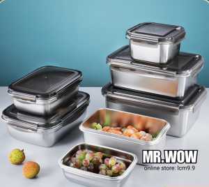 🔴High Quality🔴 Food Grade SUS 304 Stainless Steel Lunch Box/ Fresh Storage Box/ Food Storage / Microwave Safe