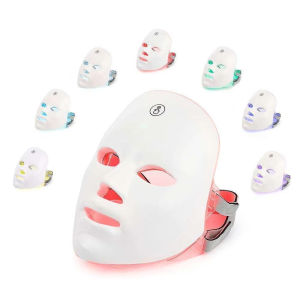 Super VIP Shop 7 สี LED มาส์กหน้า Photon Therapy Face Skin Care Mask Anti Acne Therapy ฟื้นฟูผิวกําจัดริ้วรอย Face Beauty Mask