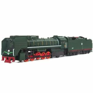 2026 1/87 Classic Retro Train Model with Sound and Light Inertia Alloy Car Collection Decorations Toys Birthday Gifts