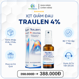 Chai xịt Traulen 4% Solution 25g giảm đau vai đau cơ đau khớp bầm tím bong gân căng cơ - Hàng chính hãng - Anh Khuê Pharma