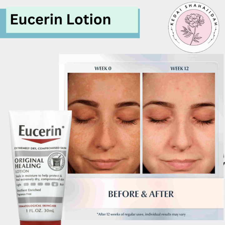 Eucerin Original Healing Lotion, Fragrance Free, 1 fl oz