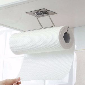 MAYNN Practical Multi-function Toilet Paper Bathroom Self-Adhesive Wall Mount Kitchen Accessories Tissue Holder Towel Hanger Paper Towel Rack