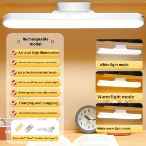 Magnetic LED Light Rechargeable Table Lamp For Study Remote Control Desk Lamp Dimmable Cabinet Light