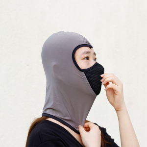 Khăn trùm đầu thoáng khí Swat Ari màu xám phối vải lưới cao cấp