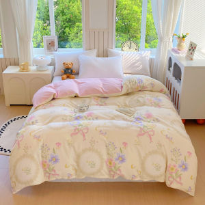 1pc 100% Cotton Floral Duvet Cover Soft Skin-Friendly King Size Comforter Cover with Zipper Spring Summer Breathable Quilt Cover2026