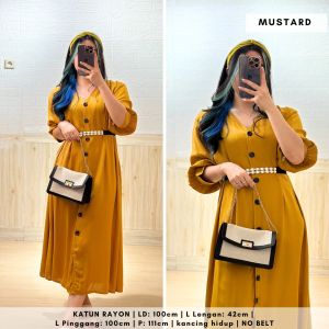 4133 adelina puffy button maxi dress polos casual dress busui friendly
