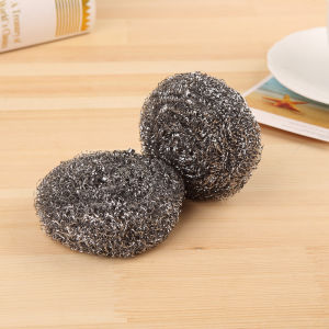 2025 แปรงทำความสะอาดครัว ลูกเหล็ก ขนเหล็ก   ลูกบอลทำความสะอาดลวดเหล็ก   แปรงกำจัดคราบจากลวดเหล็กละเอียด   แพ็คเดียว