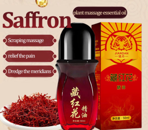 Saffron Essential Oil Roller Body Massage Fever Spa Open Back Massage Full Body Plant Essence Oil Official Authentic 藏红花精油滚珠身体按摩活络油