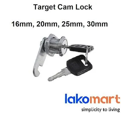 Cabinet Lock Target Cam Lock 16 20 25 30mm Metal Cabinet Drawer Lock Letter Box Lock