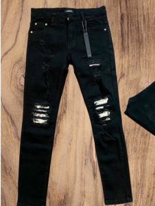 quần bò jean nam dài xanh rách vá gối trắng mẫu mới đẹpform skinny cho giãn tốt chuẩn shop 29/06