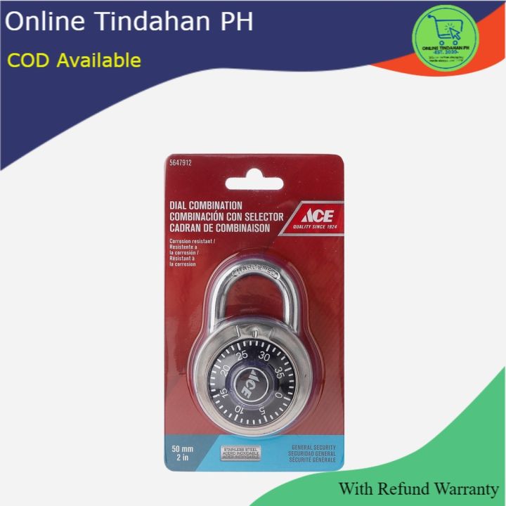 Ace Dial Combination Padlock 50mm | Lazada PH