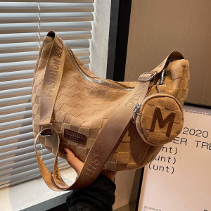 New Dumpling Bag Sailing Bag Ladies Plaid Handbags Fashion Trend Shoulder Bag Messenger Dumpling Bag