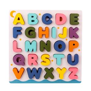 Big Size ABC Puzzle Alphabet Numbers 123 Montessori Learning Wooden Puzzle Toy Kids Educational Board Belajar Huruf