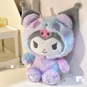 25cm Sanrio Anime Kuromi Toys Kawaii Hello Kitty My Melody Cinnamoroll Plush Soft Stuffed Sanriod Animals Doll Birthday Gift for Girls Kids Boys