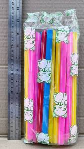 หลอดไข่มุก หลอดมุก สั้น-ยาว คละสี สีน้ำตาล สีดำ แพคละ 10 ห่อ สีสันสดใส สวยงาม คุณภาพดี