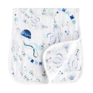 6-layer Baby Bibs Cotton Burp Cloths Rectangle Designed Soft Drooling Bib Absorbent Saliva Towel Breathable Shoulder Pad