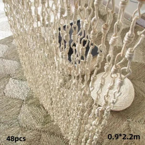 2025Grass woven through curtains partitions kindergarten handmade decorative walls rural indoor hanging curtains