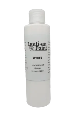 WHITE GLOSSY - LEATHER PAINT / MIDSOLE PAINT / Shoe Paint Acrylic and non Acrylic for Leather Bags Shoes Wallet and other Leather Goods
