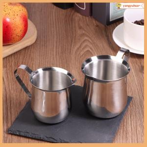 yangyuhua Coffee Milk Frothing Pitcher Cup Kitchen Stainless Steel Creamer Pitchers 60-240ML Measuring Cup With Pouring Spout Coffeeware