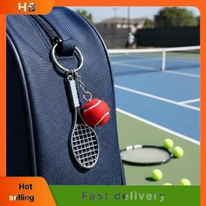 HB Tennis Racket Keychain 6 Color Mini Pendant for Car Bag Decoration Sports Style Gift for Kids Friends Students