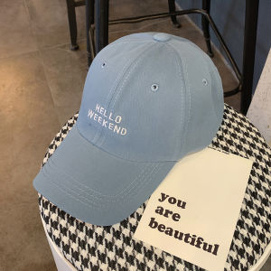 YAFEN Korean Letters Embroidered Baseball Hat Sun Protective Breathable Adjustable Casual Running Cap For Men Women